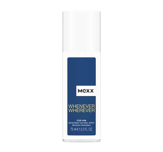 MEXX WHENEVER WHEREVER FOR HIM DEODORANT NATURAL SPRAY ДЕЗОДОРАНТ 75МЛ