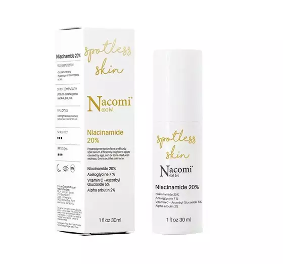 NACOMI NEXT LEVEL SPOTLESS SKIN NIACINAMIDE 20% ТОЧКОВА СИРОВАТКА ДЛЯ ОБЛИЧЧЯ І ТІЛА 30МЛ