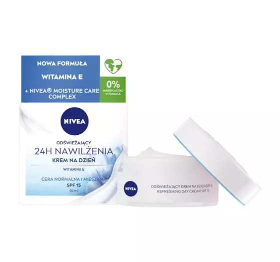 NIVEA 24H MOISTURIZING ОСВІЖАЮЧИЙ КРЕМ НА ДЕНЬ SPF15 50МЛ