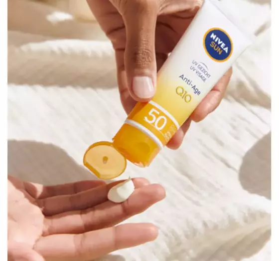 NIVEA SUN UV FACE Q10 ANTI-AGE SUN CREAM КРЕМ ПРОТИ ЗМОРШОК З ФІЛЬТРОМ SPF 50 50МЛ