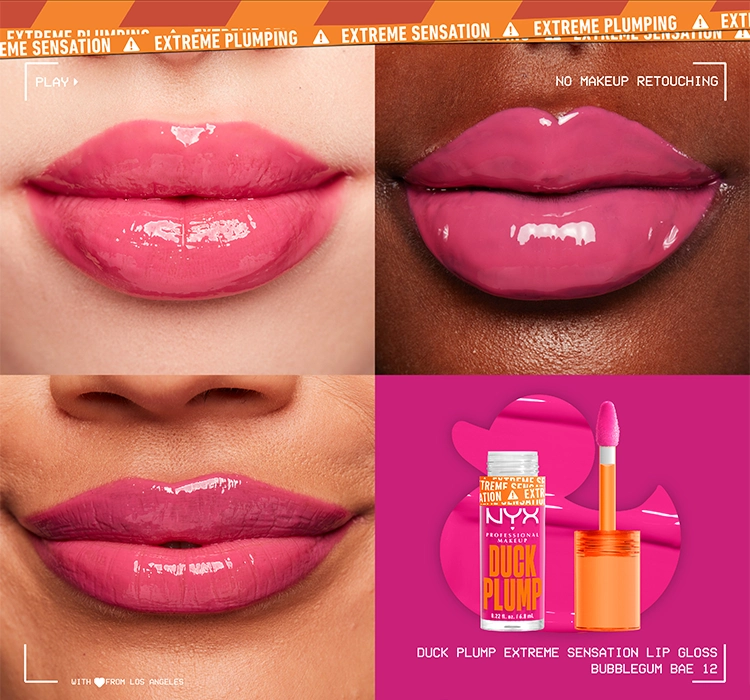 NYX PROFESSIONAL MAKEUP DUCK PLUMP БЛИСК ДЛЯ ЗБІЛЬШЕННЯ ГУБ 12 BUBBLEGUM BAE 7МЛ