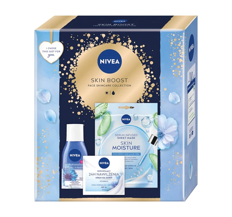 Nivea Skin Boost набір косметики для догляду за обличчям денний крем + засіб для зняття макіяжу + маска