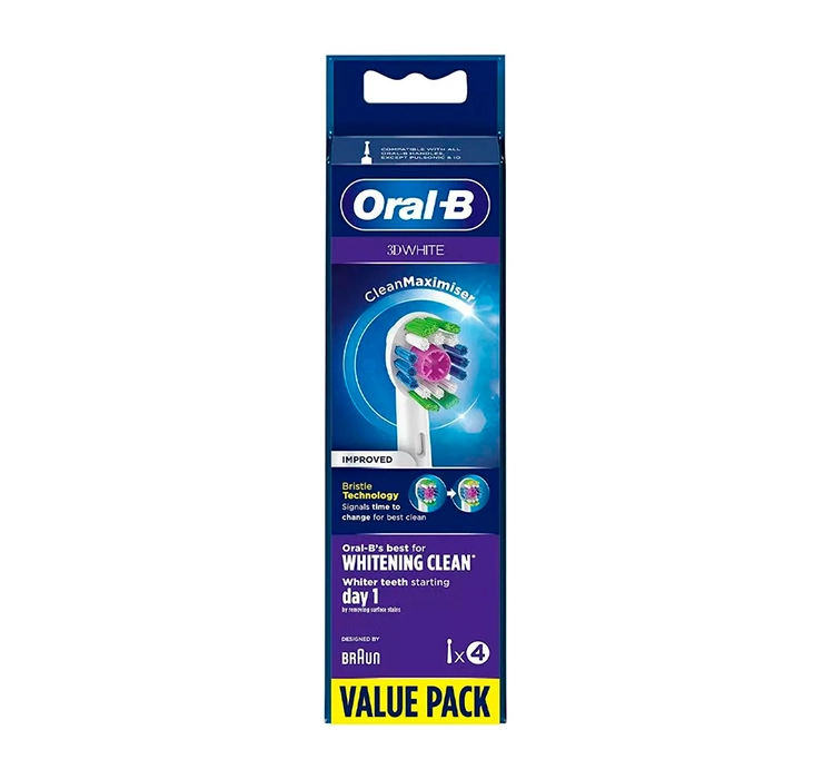 Oral-B 3D White Clean Maximiser змінні насадки до електричної зубної щітки 4 штуки