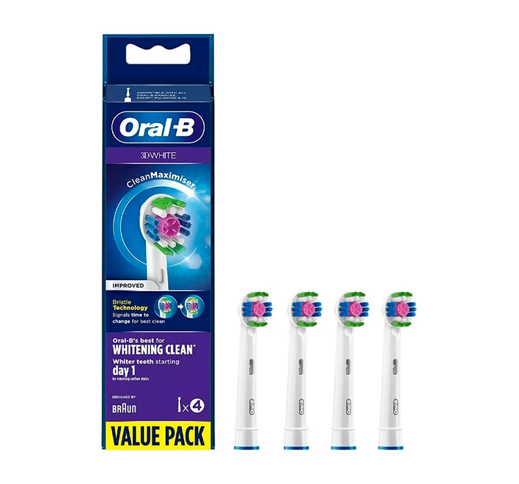 Oral-B 3D White Clean Maximiser змінні насадки до електричної зубної щітки 4 штуки