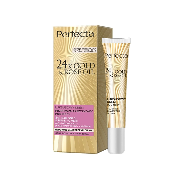 PERFECTA GOLD&ROSE КРЕМ ПРОТИ ЗМОРШОК ПІД ОЧІ 15МЛ