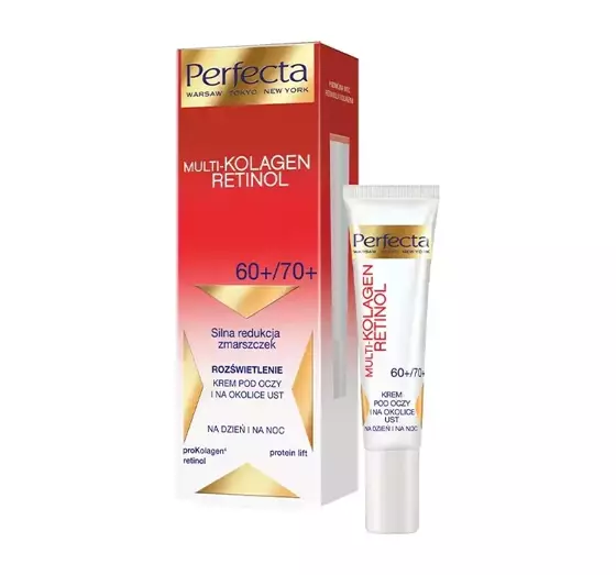 PERFECTA MULTI-KOLAGEN RETINOL КРЕМ ПІД ОЧІ ТА НА ДІЛЯНКУ НАВКОЛО ГУБ 60+/70+ 15МЛ