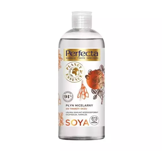 PERFECTA PLANET ESSENCE SOYA МІЦЕЛЯРНА ВОДА ДЛЯ ОБЛИЧЧЯ І ОЧЕЙ 400МЛ