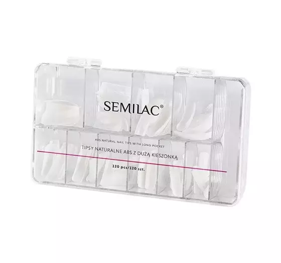 SEMILAC NATURAL NAIL TIPS НАТУРАЛЬНІ ТІПСИ 120 ШТ