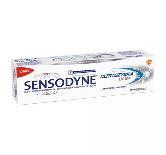 SENSODYNE RAPID RELIEF WHITENING ЗУБНА ПАСТА УЛЬТРАШВИДКЕ ПОЛЕГШЕННЯ 75МЛ