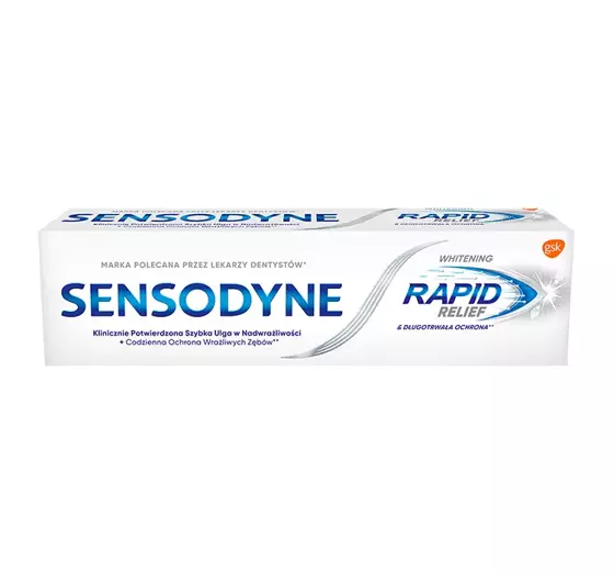 SENSODYNE RAPID RELIEF WHITENING ЗУБНА ПАСТА УЛЬТРАШВИДКЕ ПОЛЕГШЕННЯ 75МЛ