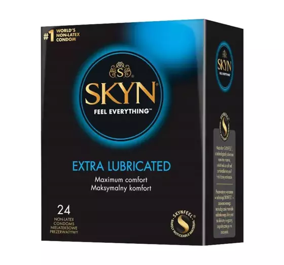 SKYN EXTRA LUBE БЕЗЛАТЕКСНІ ПРЕЗЕРВАТИВИ 24 ШТ