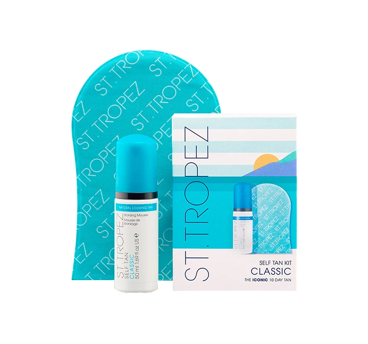 ST. TROPEZ SELF TAN CLASSIC KIT НАБІР КОСМЕТИКИ ПІНА ДЛЯ АВТОЗАСМАГИ + РУКАВИЦЯ