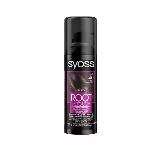 SYOSS ROOT RETOUCHER СПРЕЙ ДЛЯ ФАРБУВАННЯ КОРЕНІВ ВОЛОСЯ BLACK 120МЛ