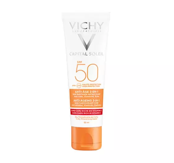 VICHY CAPITAL SOLEIL АНТИВІКОВИЙ КРЕМ ДЛЯ ОБЛИЧЧЯ 3В1 SPF50 50МЛ