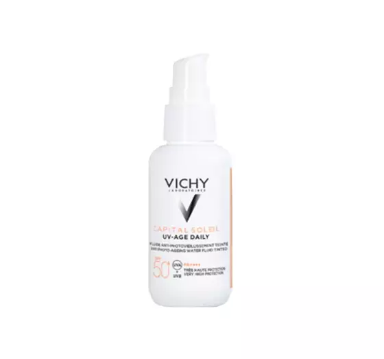 VICHY CAPITAL SOLEIL UV-AGE DAILY FLUID ТОНУЮЧИЙ ФЛЮІД ПРОТИ СТАРІННЯ ШКІРИ SPF50+ 40МЛ