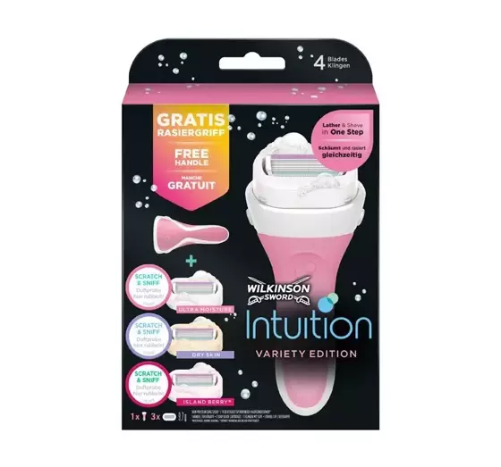 WILKINSON SWORD INTUITION VARIETY EDITION БРИТВА ДЛЯ ГОЛІННЯ ДЛЯ ЖІНОК + 2 КАРТРИДЖІ