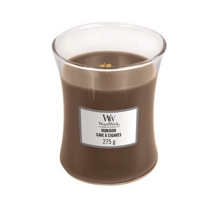 WOODWICK MEDIUM JAR CANDLE АРОМАТИЧНА СВІЧКА WHITE HUMIDOR 275Г