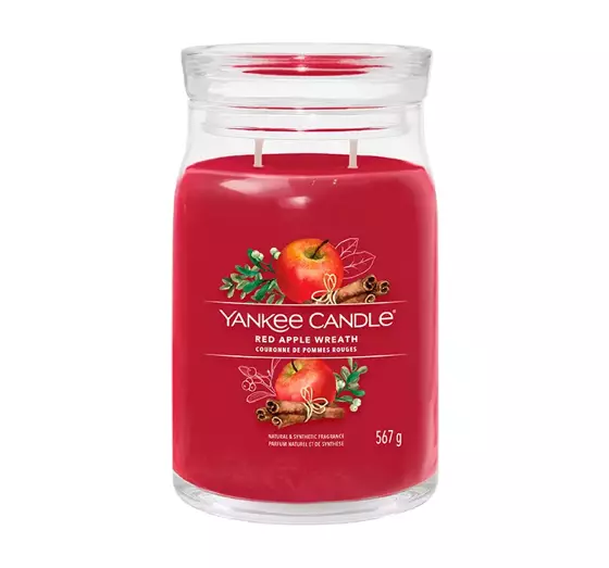 YANKEE CANDLE SIGNATURE АРОМАТИЧНА СВІЧКА RED APPLE WREAT 567Г