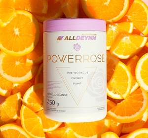 ALLNUTRITION ALLDEYNN POWERROSE ПЕРЕДТРЕНУВАЛЬНА ДОБАВКА TROPICAL-ORANGE 450Г