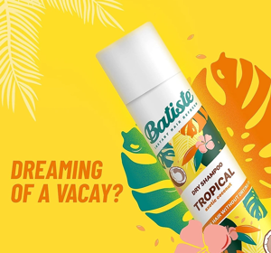 BATISTE DRY SHAMPOO СУХИЙ ШАМПУНЬ TROPICAL 200 МЛ