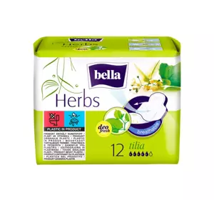 BELLA HERBS TILIA ГІГІЄНІЧНІ ПРОКЛАДКИ З КРИЛЬЦЯМИ 12 ШТУК