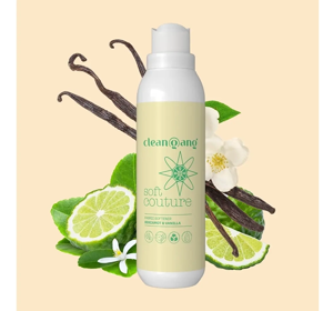 CLEANGANG SOFT COUTURE КОНДИЦІОНЕР-ОПОЛІСКУВАЧ ДЛЯ ТКАНИН BERGAMOT VANILLA 1000МЛ