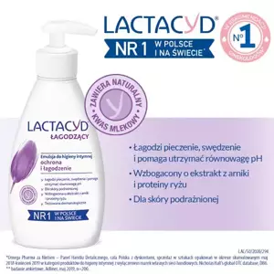 LACTACYD ЗАСПОКІЙЛИВИЙ ГЕЛЬ ДЛЯ ІНТИМНОЇ ГІГІЄНИ ДЛЯ ЗМЕНШЕННЯ ПОДРАЗНЕНЬ З ДОЗАТОРОМ 200МЛ