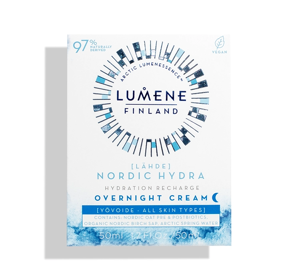 LUMENE NORDIC HYDRA [LÄHDE] HYDRATION RECHARGE ВЕГАНСЬКИЙ ЗВОЛОЖУЮЧИЙ КРЕМ ДЛЯ ОБЛИЧЧЯ НА НІЧ 50МЛ