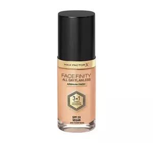 MAX FACTOR FACEFINITY ALL DAY FLAWLESS 3IN1 ВЕГАНСЬКИЙ ТОНАЛЬНИЙ ЗАСІБ W62 WARM BEIGE 30МЛ