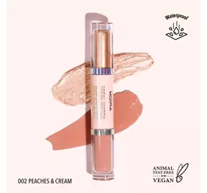 MOIRA TOTAL MATCH ПОДВІЙНІ РІДКІ ТІНІ ДЛЯ ПОВІК 02 PEACHES&CREAM 3Г