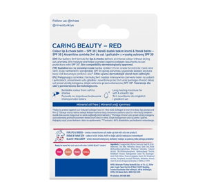 NIVEA CARING BEAUTY ГІГІЄНІЧНА ПОМАДА ДЛЯ ГУБ І ЩІК 3В1 RED 4,8Г