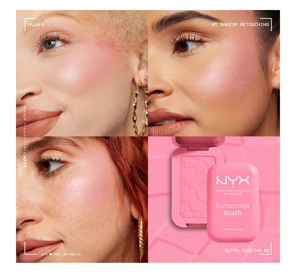 NYX PROFESSIONAL MAKEUP BUTTERMELT КОМПАКТНІ РУМ'ЯНА ДЛЯ ЩІК 02 BUTTA TOGETHER 5Г 