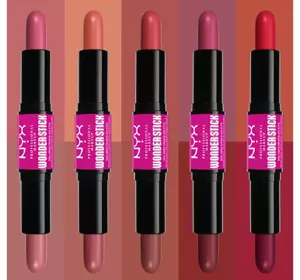 NYX PROFESSIONAL MAKEUP WONDER STICK ДВОСТОРОННІ РУМ’ЯНА ДЛЯ ЩІК 04 DEEP MAGENTA + GINGER 2x4Г