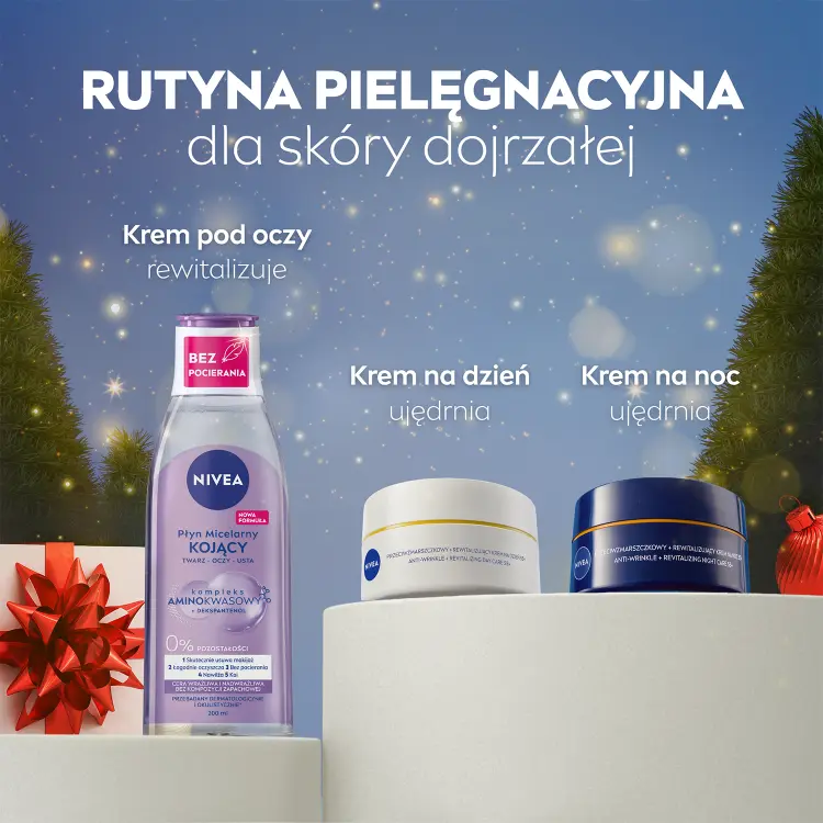 Nivea Beautiful Time набір косметики для догляду денний крем + нічний крем + міцелярний засіб