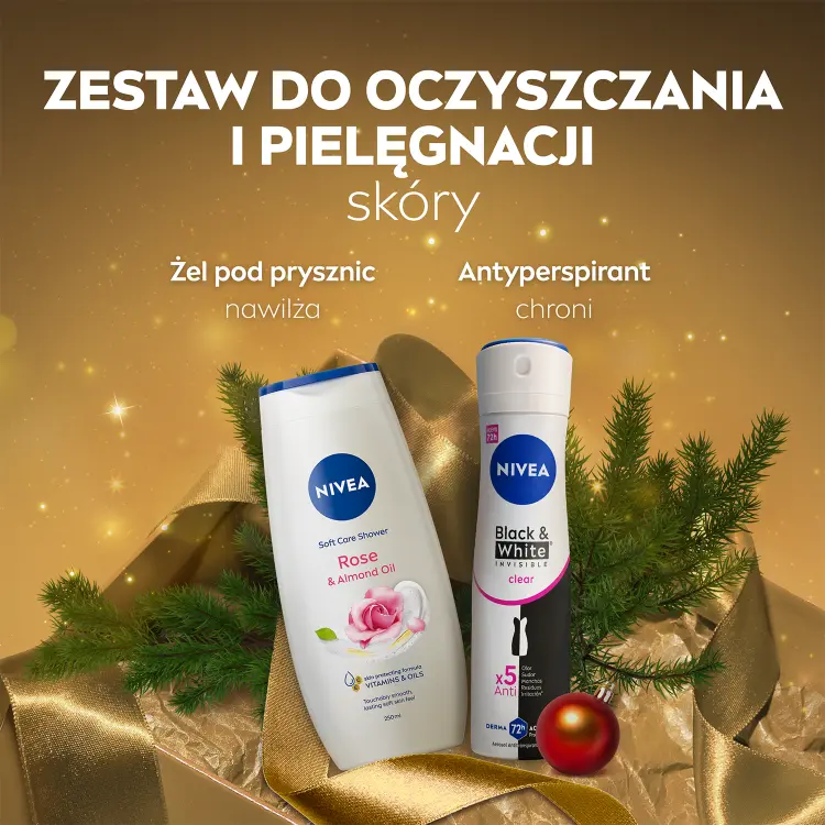 Nivea Soft Rose набір косметики для догляду за тілом: гель для душу + спрей-антиперспірант