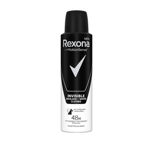 REXONA MEN INVISIBLE BLACK+WHITE АНТИПЕРСПІРАНТ-СПРЕЙ ДЛЯ ЧОЛОВІКІВ 150МЛ