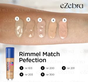 RIMMEL ТОНАЛЬНА ОСНОВА MATCH PERFECTION NR 103 НОВА ВЕРСІЯ