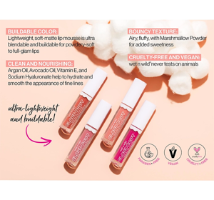 WET N WILD CLOUD POUT MARSHMALLOW LIP MOUSSE ПОМАДА ДЛЯ ГУБ YOU'RE WHIPPED 3МЛ
